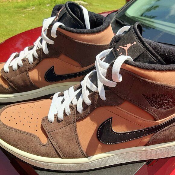 NIKE Jordan 1 Mid SE “Earth Tone/Dark Chocolate” – US Men’s Size 12 – Pre-Owned - Picture 5 of 12